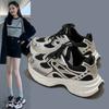 Thick-soled silver dad shoes women's autumn new shock-absorbing versatile student campus breathable casual sports running shoes