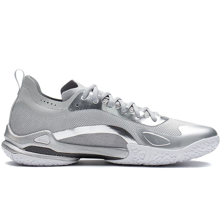 Li Ning Speed Pro TPU Lightweight Shock Absorption Wear Resistant Support Impact Resistant Low Top Badminton Shoes Unisex Shoes Silver AYAS012-6