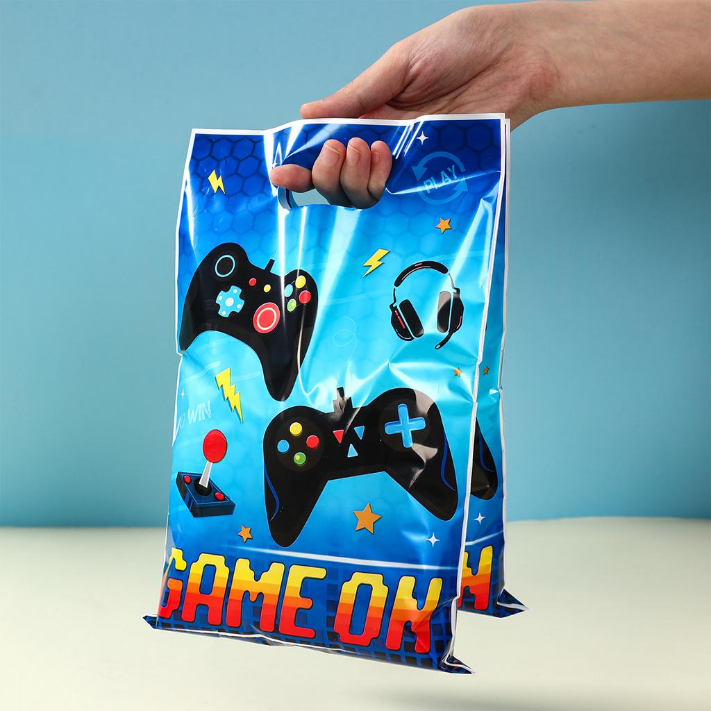 10/25pcs Game Party Gift Bag Electronic Game Theme Birthday Party Decor Happy Birthday Party Gift Bag with Handle Party Supplies