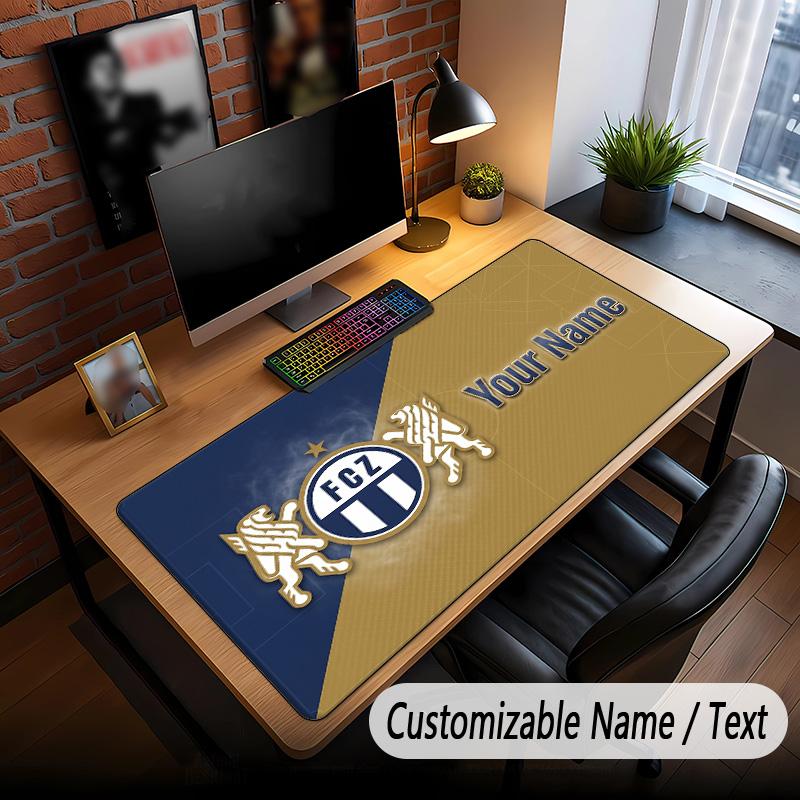 Large Mouse Pad FC Zürich Print Custom Name Text Desk Mat for Office Gaming