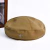 Silver Label Retro Four Point Star Beret Hat for Women In Autumn and Winter Casual Versatile Painter Hat British Style Face Small Pumpkin Hat