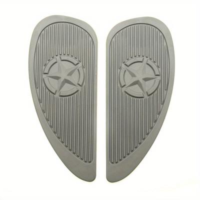 2 pçs parte de moto clássico do vintage tanque da motocicleta joelheira retro motocicleta tanque combustível gás borracha adesivos almofada protetor bainha