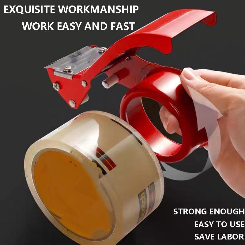 Kreativní držák pásky na papírové krabice, průhledná řezačka pásky, kovové uzavírací zařízení, 6cm silná žehlička, ruční nástroj, uzavírací balicí stroj
