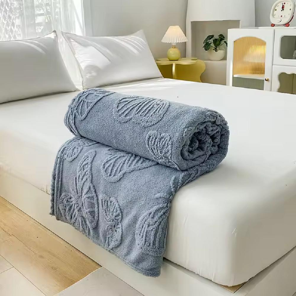 3D Butterfly Jacquard Breathable Cooler Quilt New Double Sided Cooling Blanket Skin-Friendly Cold Effect Conditioning Quilt