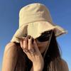 Women Solid Color Sunshade Bucket Hat Soft Cotton Tassel Brim Foldable Fisherman Cap Lady Girl Outdoor Beach Travel Sun Caps