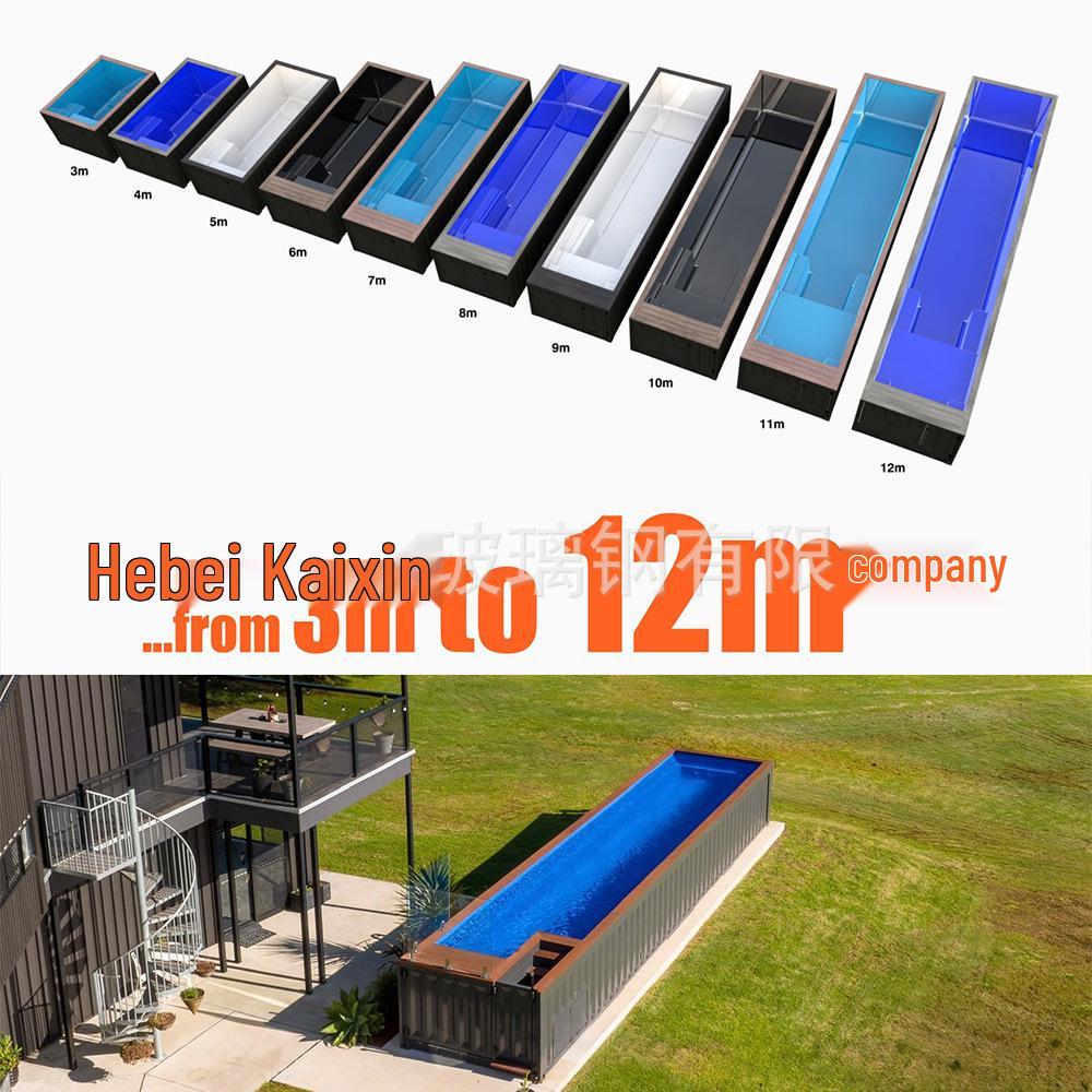 Villa Homestay Outdoor Fiberglass Container Swimming Pool with Constant Temperature Control