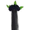 Halloween Gothic Flower Garland With Black Veils Hairband Cosplay Wedding Headpiece Costume Headwear Accessory