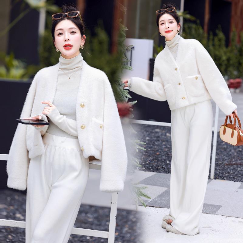 

Зимний короткий топ с V-образным вырезом из искусственного меха норки – Мягкая, плотная и стильная меховая верхняя одежда XL 130-140 lbs белый