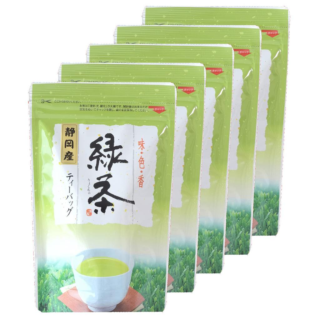 Hakiri TJM Shizuoka Grüner Tee Teebeutel, Vorteilspackung mit 5 (5 g x 30) x 5 Beutel