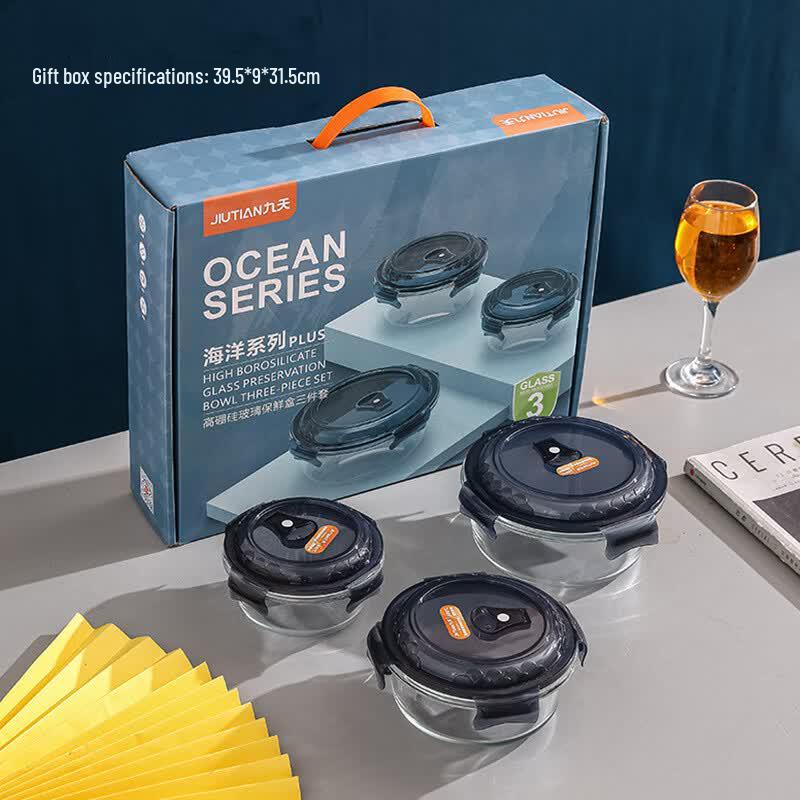 Ru Han Drainable Glass Food Storage Container Gift Set