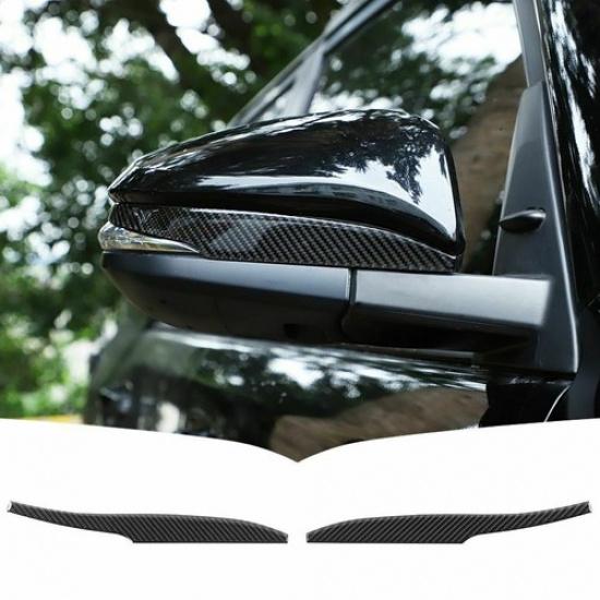 2pcs Carbon Fiber Exterior Side Rearview Mirror Cover Trim For 4Runner 2010-