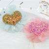 20 Pieces Korean Style Felt Heart Sequin Appliques Flatback Embellishment Making Crafting