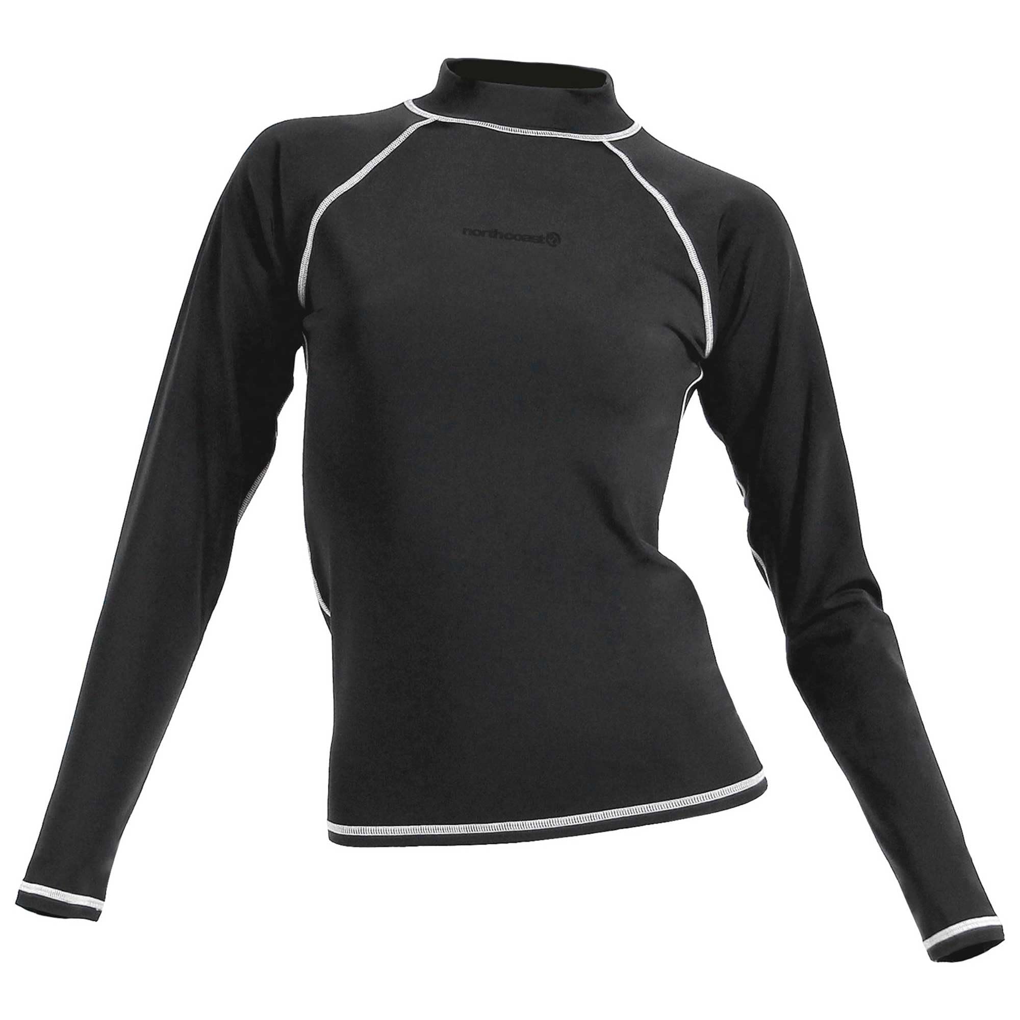 

North Coast Women s Long Sleeve Rash Guard (UPF 50+ UV Protection) NC-8602 Black