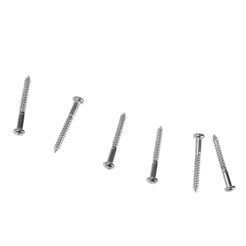 6Pcs Guitar Bridge Screws Set Mounting Parts Electric Musical Instrument Accessories Silver