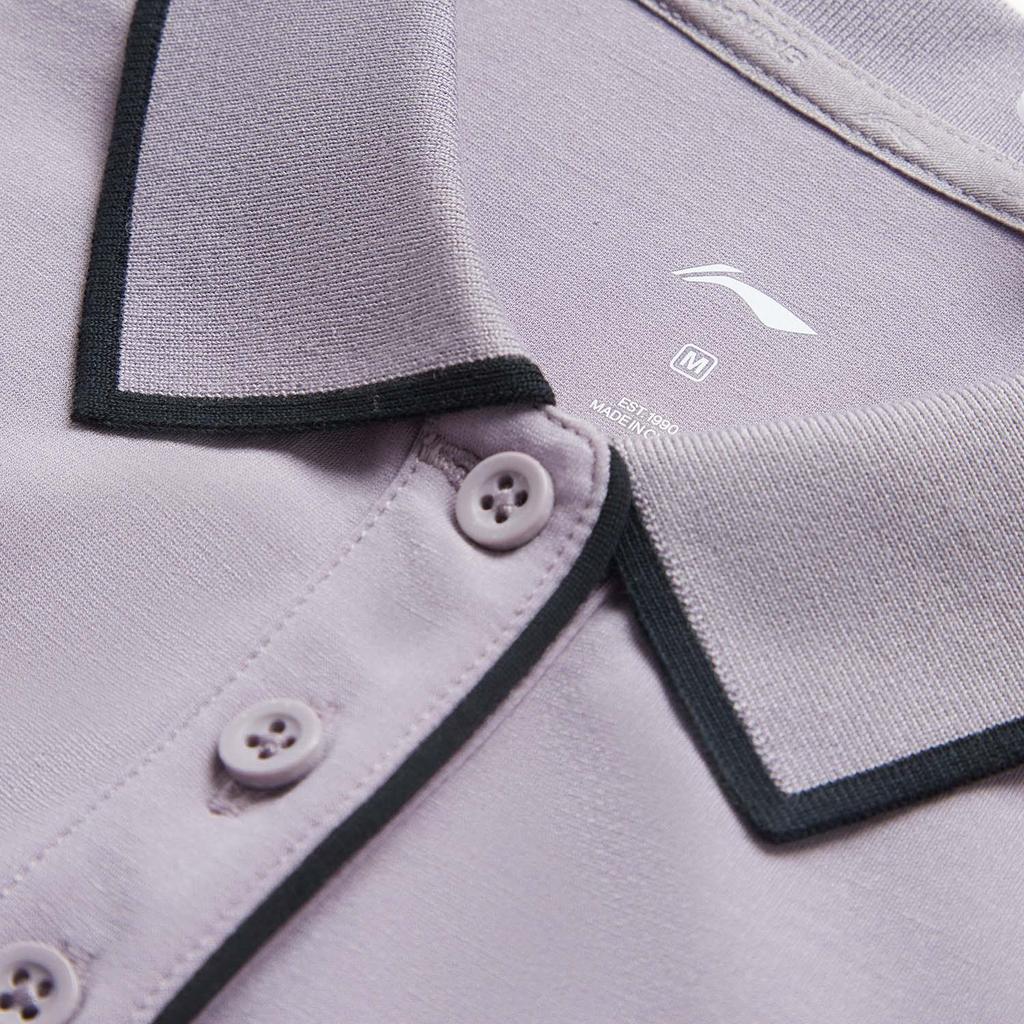 Li-Ning Comfortable Moisture-Wicking Sports Polo Shirt Women Tops Lobster-Purple APLU158-5