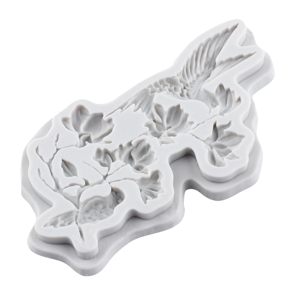 Hummingbird Silicone Mold Chrysanthemum Flower Fondant Molds Cake Decorating Tools Cupcake Topper Candy Sugar Craft Gum Paste Polymer Clay