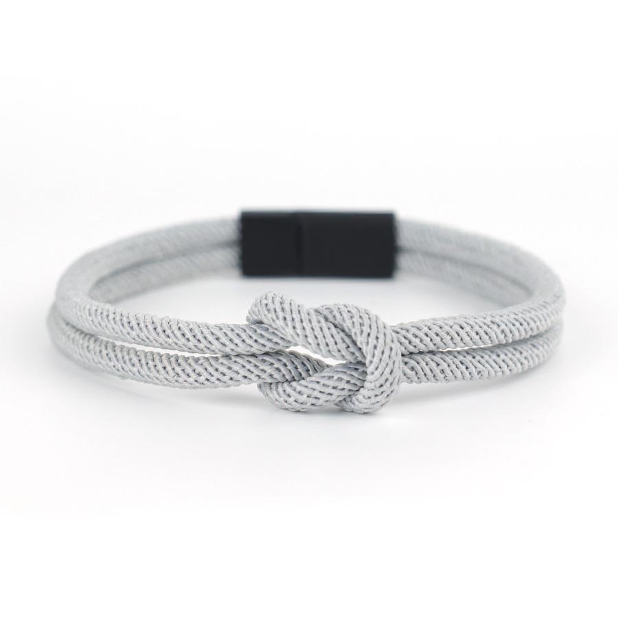 

Noter Stylish Mens String Bracelet Concentric Structure Design Grade A 4mm Thread Hand Accessories Lucky Red Cord Chain Braslet серебряный серый
