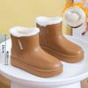 Winter Waterproof Women's Snow Boots Round Toe Platform Ladies Shoes Plush Padded Footwear