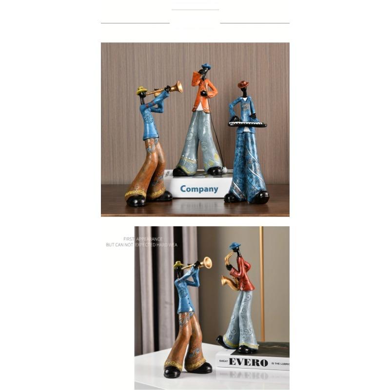 Creative Band Art Ornaments Music Figures Living Room Bookshelf TV Cabinet Wine Cooler Light Luxury Decorations Furnishings