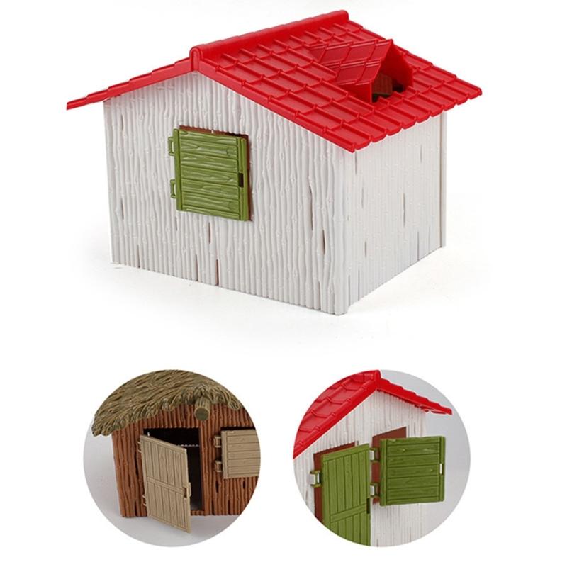 Miniature Tree House Ornament Plastic Tabletop Display Piece for Landscape Dioramas Shelf Styling and Scene Decors