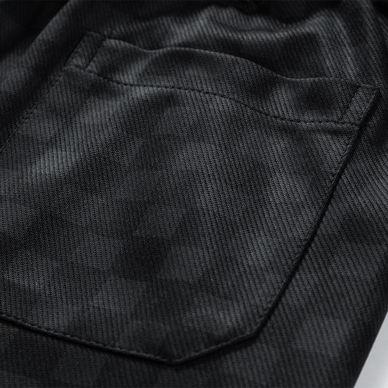 Pantaloni casual de bărbați în carouri cu picior larg, de primăvară și toamnă/vară