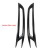 Black/Carbon Fiber Look Rear Bumper Reflector Decorative Frame For Honda Civic 11th Gen 2022-2024 Rear Fog Light Lamp Cover Trim