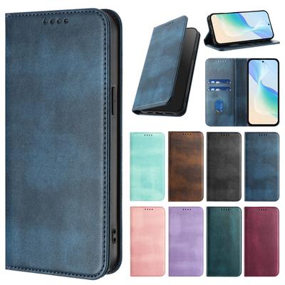For Infinix Hot 12i 12 Play 11 10T 10S 10i 10 Lite 9 Pro 8 Luxury Retro Leather Magnetic 2 Visa Cards Holder Wallet Flip Cover