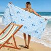 Blue Anchor Pattern on Light Blue Background Beach towel quick-drying for travel outdoor sports jogging beach and swimming