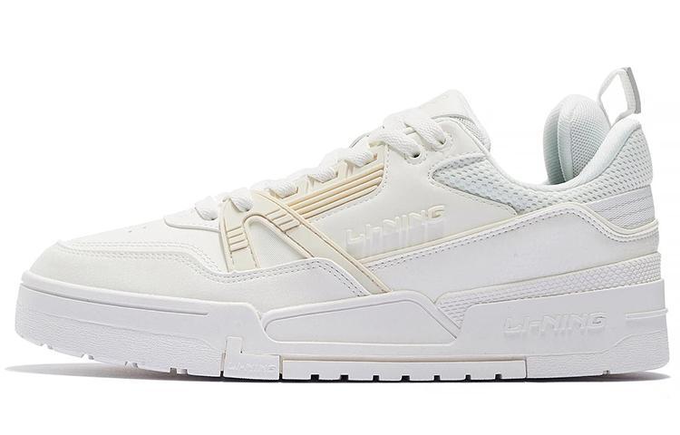 Li Ning 001 BTC Ткань Низкие Нескользящие, Износостойкие, Легкие Скейтборд-Обувь Мужская Белый AGCS103-1 44
