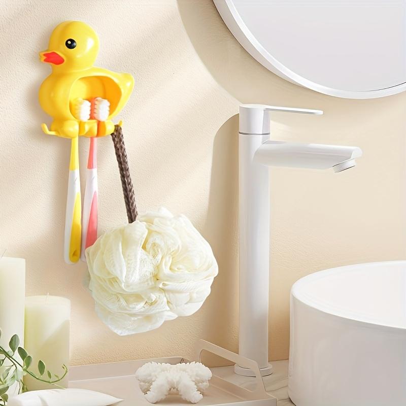 No-Drill Suction Cup Bathroom Organizer, Waterproof Dustproof Plastic Duck-Shaped Home Decor for Bathroom Storage, Bathroom Accessories