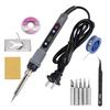 80W Soldering Iron LCD Digital Display Temperature Adjustable 220V EU Electric Solder Iron Set Welding Rework Station Repair Kit