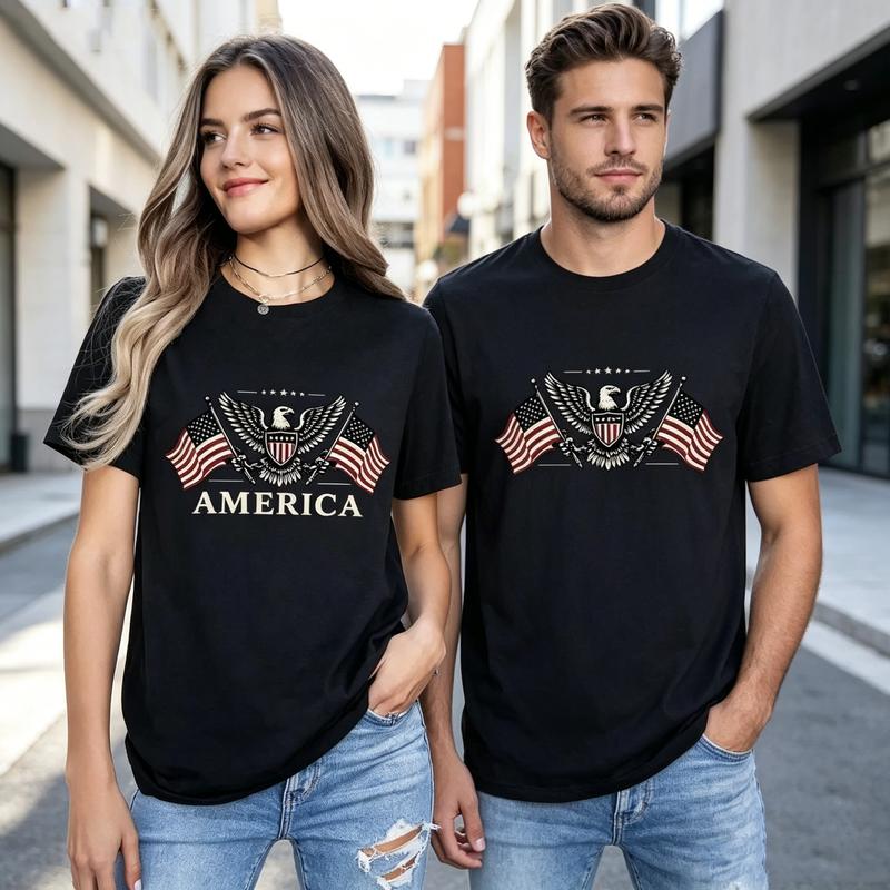 USA 250th Anniversary 17762026 T Shirt Retro American Flag Eagle Graphic Tee Unisex Unisex Soft Cotton Patriotic Streetwear Gift