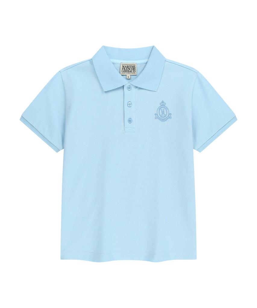 Malittepeulangsowajeobeo W Emblem Pk Collar Tee Sky Blue