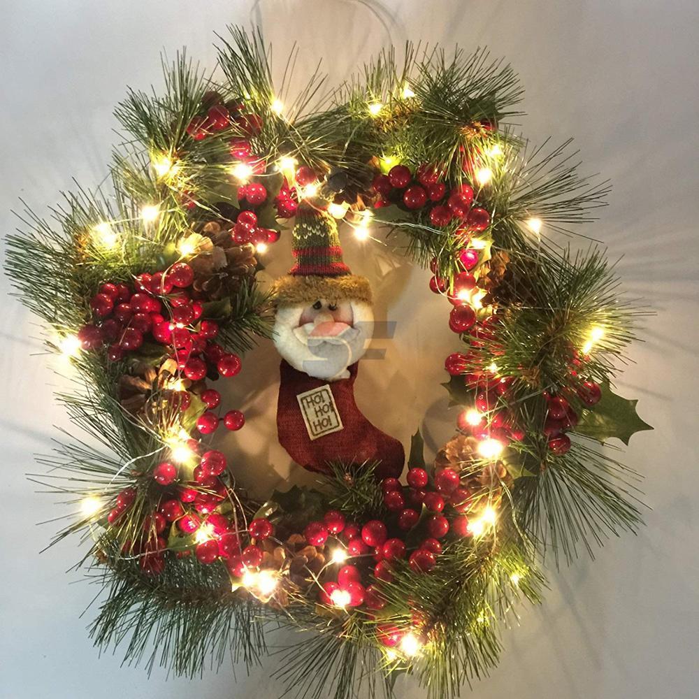 LED Copper Wire String Lights - CR2032 Battery, Gift Box with Baby's Breath and Colored Decorative Lights