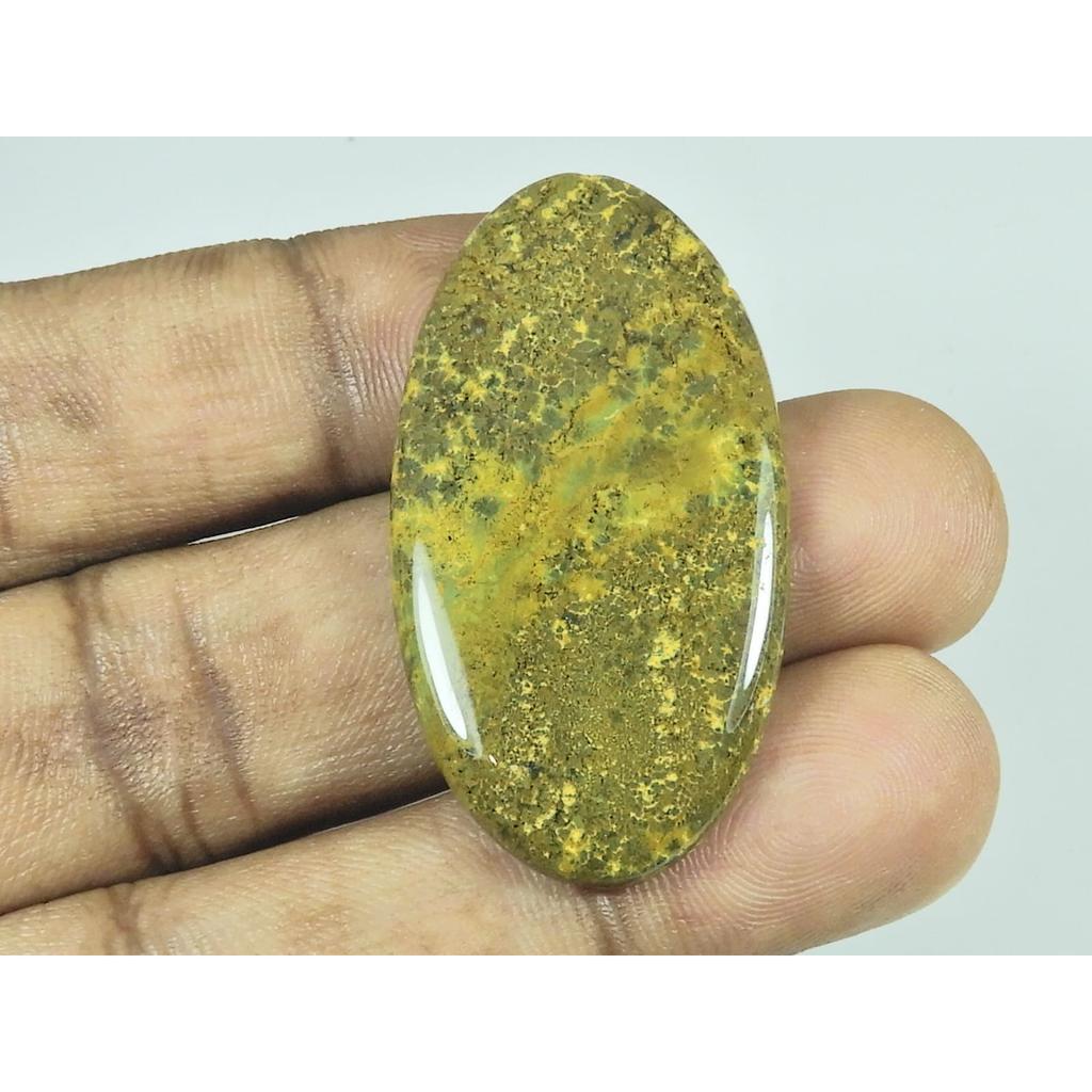 22X42X04MM Natural Ocean Jasper Oval Shape Cabochon Loose Gemstone 40Cts. G-338