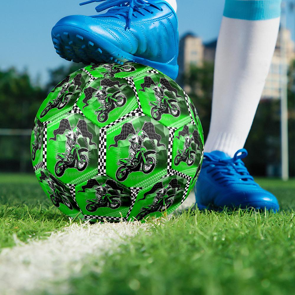 Off Road Motorcycles Theme Size 5 Soccer Ball, Suitable for Both Indoor and Outdoor Matches, a Gift Suitable for Everyone.