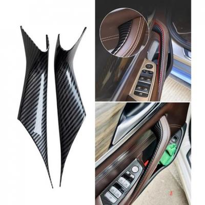 Carbon Fiber ABS Interior Door Handle Panel Trim for 18-23 BMW 5 Series G30 G31