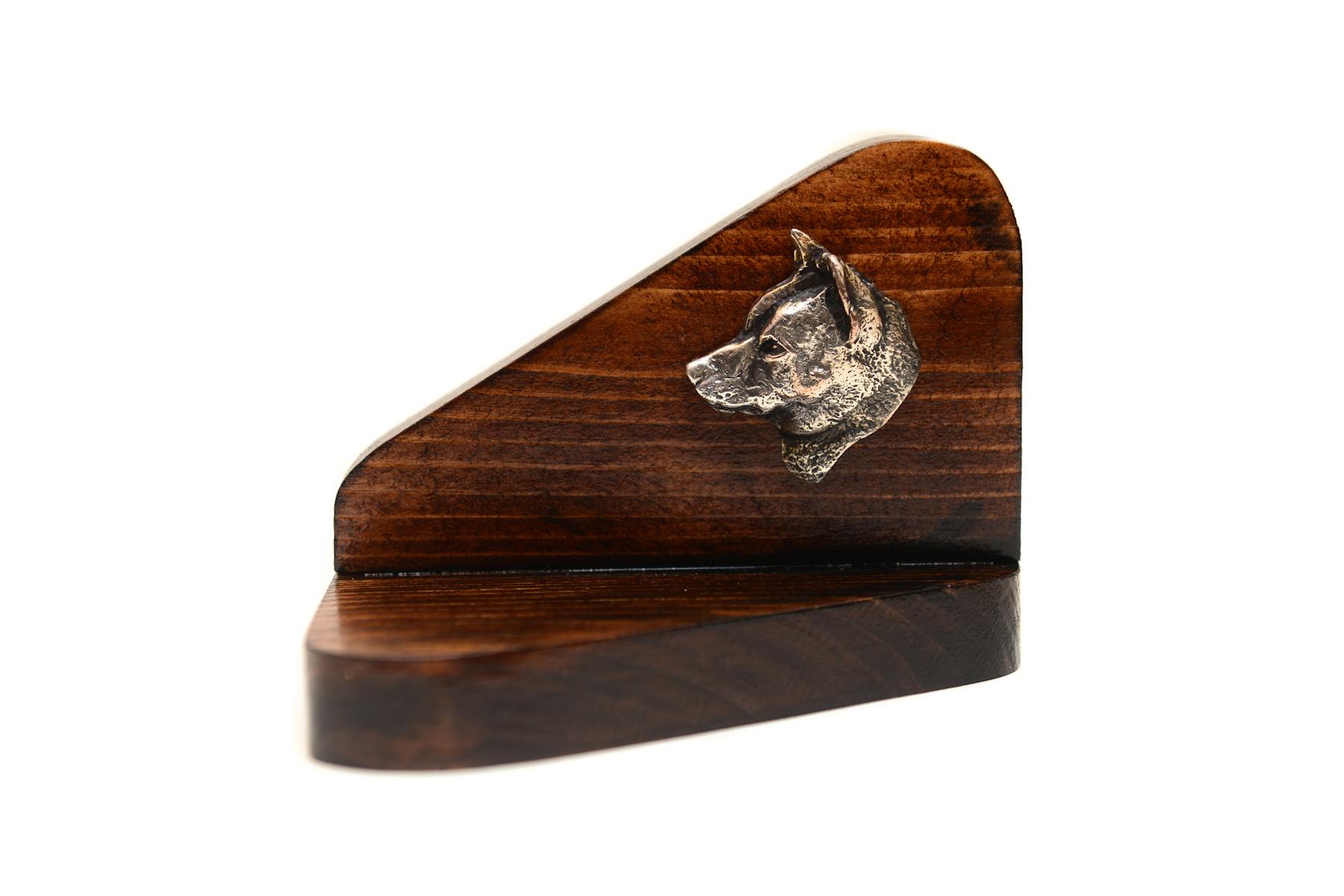 

Shiba Inu, Japanese Small Size Dog - wooden candle holder with a dog, tealight holder, a memorial place for a dog by Art-Dog brand коричневий