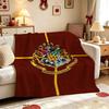 Hogwarts School Crest Flannel Blanket Comfortable Skinfriendly Fleece Blanket For Office Sofa Home Party Decor Memorial Gift