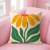 Bohemian Style Floral Cushion Cover Natural Linen Pillow Case DoubleSided Print Decorative Sofa Pillowcase Home Decor Gift