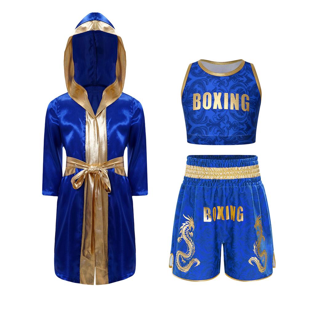 Kinder Boxoutfit mit metallischem Besatz