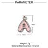 Mixed Color Titanium Steel Alphabet Beads: Non-Fading Necklace & Bracelet Pendants