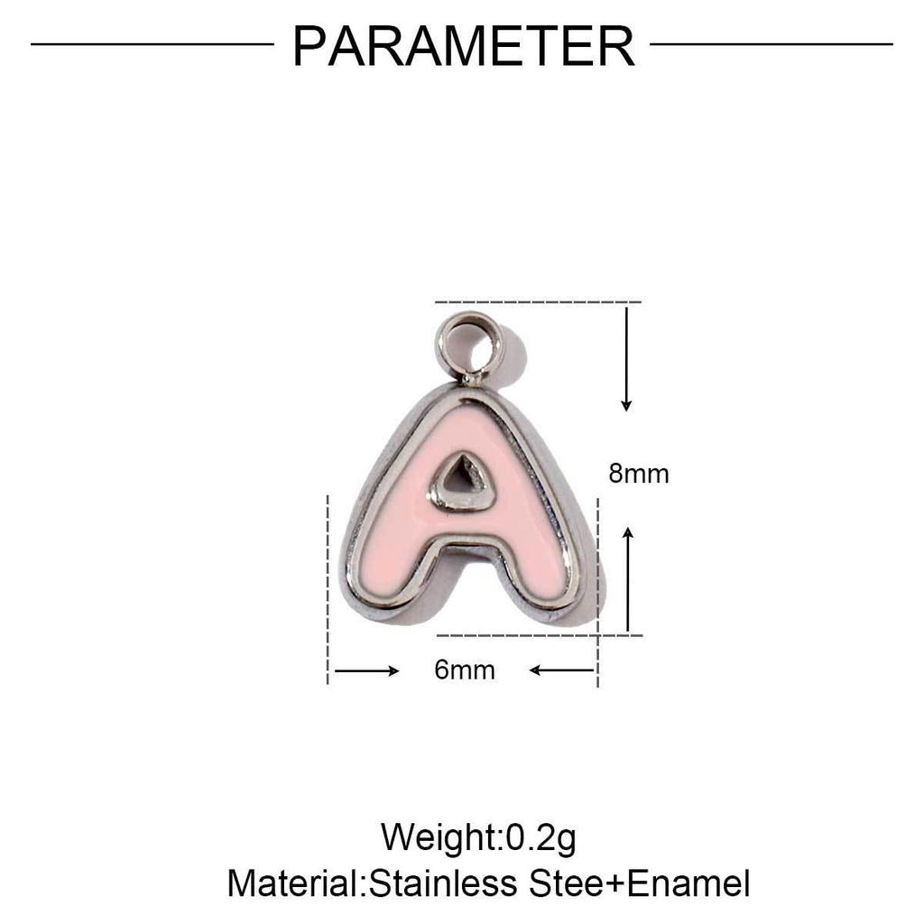 Mixed Color Titanium Steel Alphabet Beads: Non-Fading Necklace & Bracelet Pendants