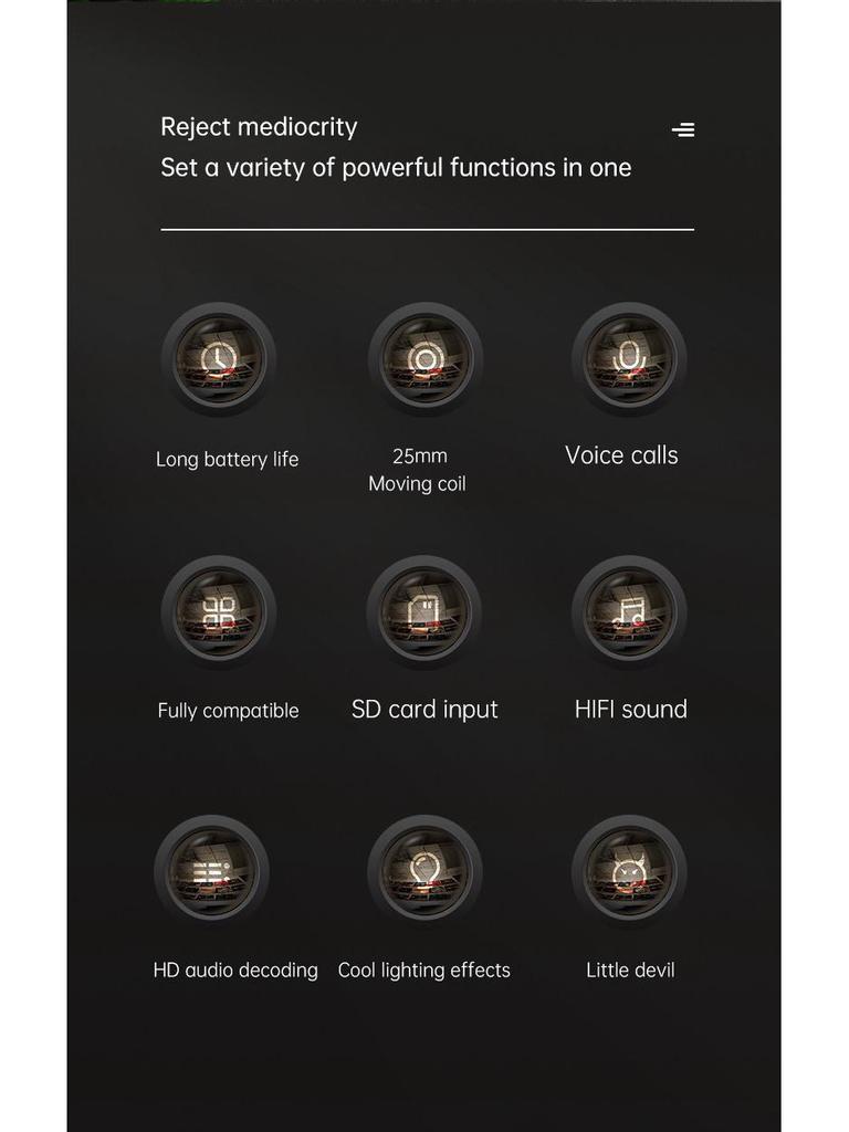 Cross G9 Little Devil Bluetooth Alarm Clock with AI Smart Speaker and HiFi Subwoofer