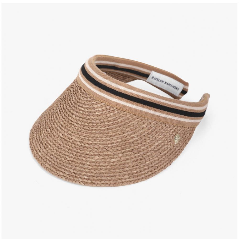 Helen Kaminski Bianka Black Stripe Sun Cap Hat50265