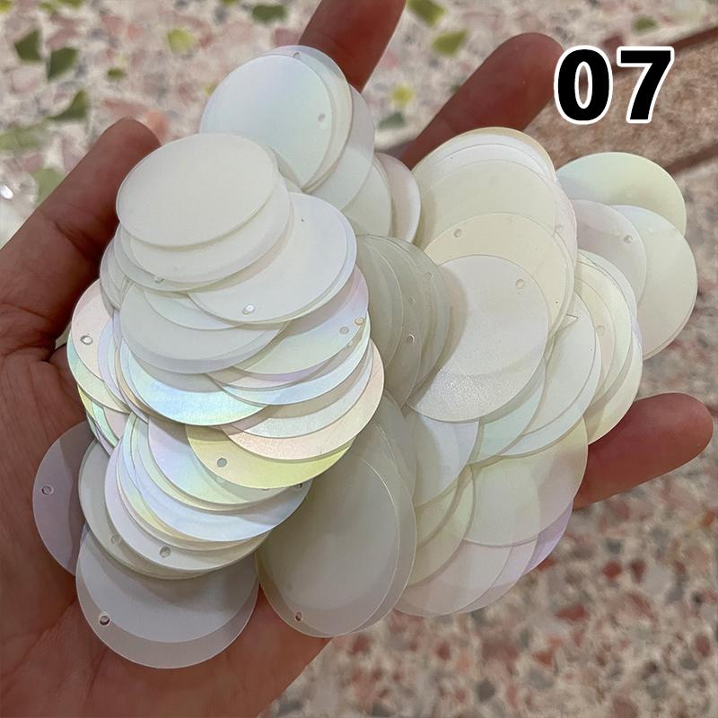 30Χιλ. Πολύχρωμα Καραμέλα Μεγάλες Πούλιες με Τρύπα Pet Στρογγυλές Πούλιες Ραφής Χειροτεχνίας Διακόσμηση Νυφικού Αξεσουάρ DIY Χαλαρές Πούλιες