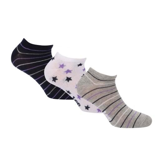 Lee Unisex Adult Assorted Designs Liner Socks (Pack of 3)