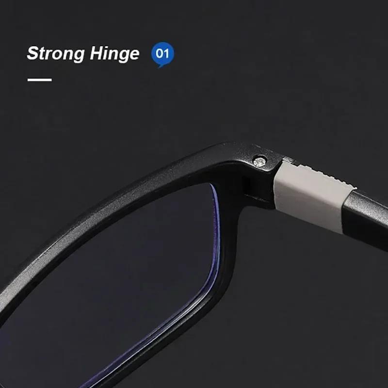 Anti Blue Light Color Changing Sunglasses Dual Color Frame Sports Photochromic Reading Glasses Ultra Light Presbyopia Glasses