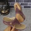 Damenschuh Lässige Damen-Slipper Flach Dicksohlig Zehensteg Keilabsatz Bequeme Sandalen