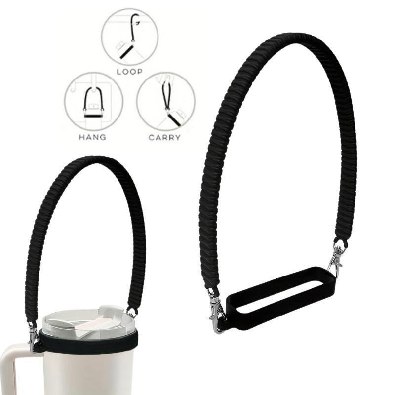 Gradient Color Water Bottle Handle Sling Strap Soft Silicone Water Cup Hanging Rope Sleeve For Most 8-40Oz Bottles Accessories
